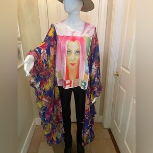 One of a kind Custom Cher poncho top